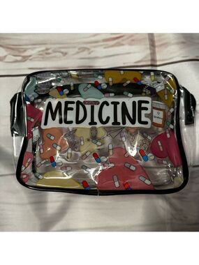 Colorful Medicine Themed Clear Bag
